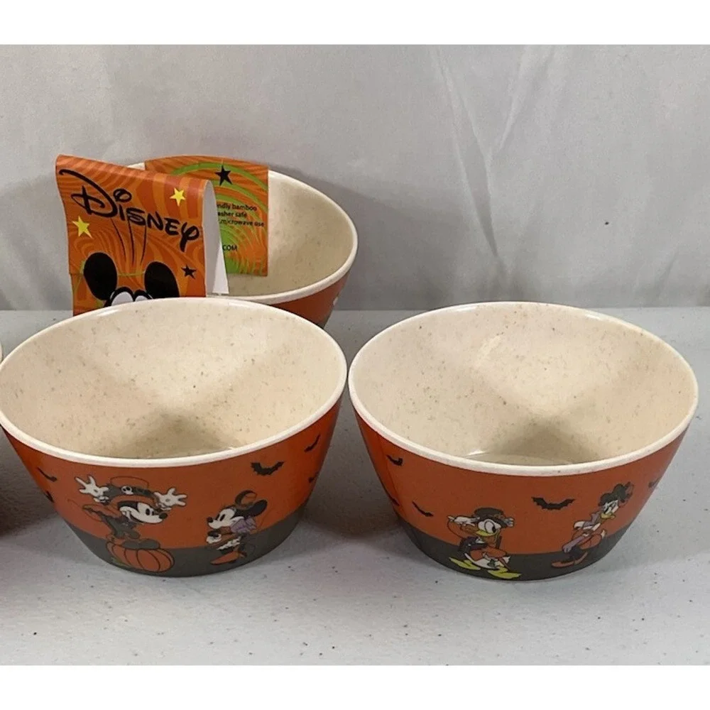 Disney Mickey Mouse And Friends Halloween Set Of 4 Tidbit Snack Bowls